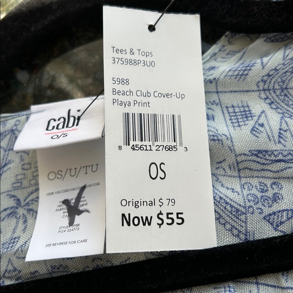 NWT CABI Beach Club Cover Up in Playa Print. Tropical. Cruise wear. Swim cover - Picture 15 of 15
